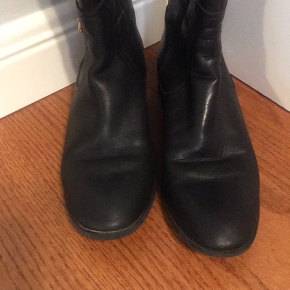 NINE WEST BLACK LEATHER KNEE HIGH BOOTS - Picture 4 of 8